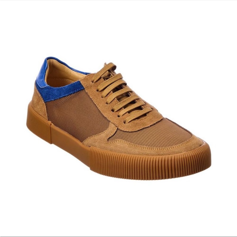 NWT French Connection Haruko Suede Trim Sneakers in Cognac